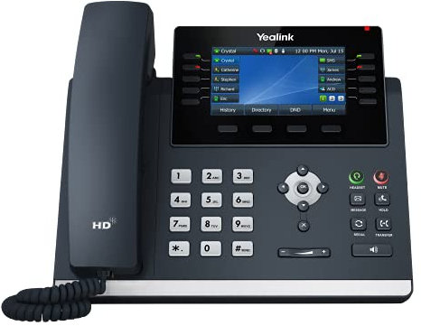 Yealink SIP-T46U Productivity Enhancing IP Power over Ethernet Corded Phone with Optima HD Voice Technology and 4.3 Inch TFT LCD Colour Display with Backlight (480 x 272 Pixel) – Black (Renewed)