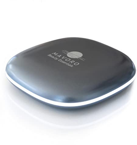 Mavoro Espejo de Maquillaje de Viaje con Luz LED | Recargable | Aumento de 1x/10x | Espejo de Bolsillo o Bolso | Espejo de Viaje Pequeño | Espejo Portátil Plegable, Sensor Táctil, USB (Gris Grafito)