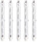 SCNNC R7S Linear Halogen Floodlight Bulbs 118mm 300W Dimmable, 4500lm Warm White 2700K, 220-240V Halogen Linear R7S Bulb J118mm for Work, Landscape Lights, Floor Lamps, Ceiling Lights, Pack of 5