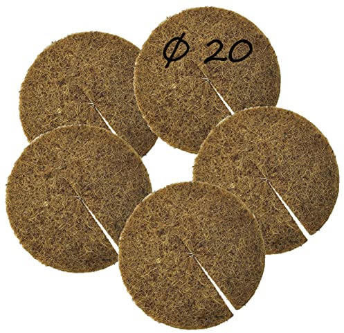 varivendo Kokos-Mulchscheibe Kübelabdeckung Frostschutz Winterschutz für Topfpflanzen (20cm - 5 Stück)
