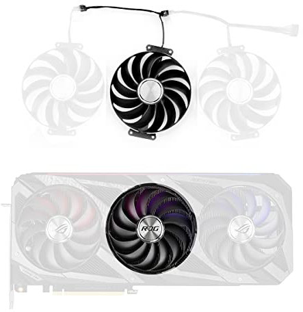 SISS Ventola per scheda grafica 95 mm T129215SU per ASUS ROG Strix OC GeForce RTX 3080 Ti 3070 3060 Ti 3070 Ti 3080 3090 RX 6900 XT 6700 XT 6800 GPU Card Cooler Fan (2)