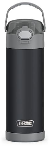 THERMOS FUNTAINER Bouteille isotherme en acier inoxydable de 473 ml avec couvercle bec large, anthracite mat