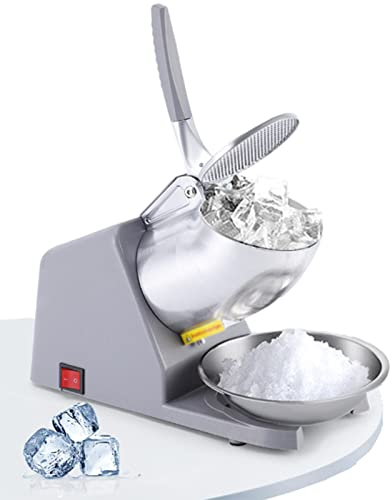 220V Multifunctional Ice Crusher-Mini Ice Shaving Chopper Electric Snow Ice Machine Double Blade Shaving Ice Crusher