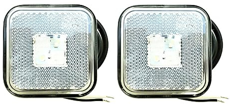 MelTruck® 2x Weiße LED Umrissleuchte Begrenzungsleuchte Positionsleuchte 12V 24V für LKW Anhänger