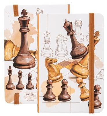 PracticOffice A6 Notizbuch mit Festem Einband mit Gummiertem Verschluss und Lesezeichen aus Stoff (Chess) [Tapa dura con espiral] [Tapa dura con espiral] [Tapa dura con espiral] [hardcover_spiral]