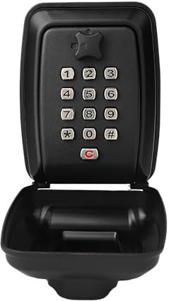 Marstey Coffre-fort à clés monté au mur, verrouillage à clé étanche avec coffre-fort à clé à code combiné à 12 chiffres réinitialisable