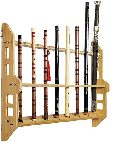 Miuxe Schwerthalter Katana-Wandhalterung, 3-9-stufiger Katana-Halter, Mehrschichtiger Boden, Samurai-Schwertständer Präsentationsständer Zauberstab Lichtschwert Schwertständer Aufhänger Für Die Wand