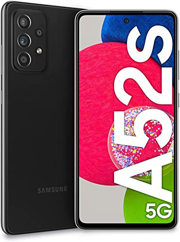 Samsung Galaxy A52s 5G Smartphone, Infinity-O FHD+ 6.5 inch Display, 6GB RAM and 128GB Expandable Internal Memory, 4500mAh Battery and Ultra-Fast Charging Black (Renewed)
