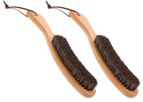 Reinigungsbürsten-Set Aus Holz 2-teilig Tragbare Staubbürste Für Kleidung Weiche Bürste Zum Entfernen Von Sandbürste Zum Reinigen Von Kappen