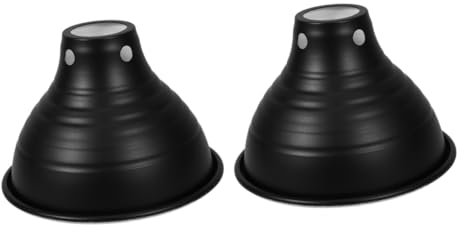 Amosfun 2 Stück Reptilien Leuchten Reptilien Heizlampen Lampenschirm Reptilien Reflektor Kuppellampen Leuchte Reptilien Lampenkuppel Reptilien Lampenschirm Muschel Isolierung