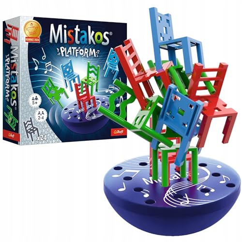Trefl - Mistakos Platform - Geschicklichkeitsspiel, Bewegliche Plattform, Soundeffekte, Dynamische Vollspannung Spiel, Spiel für Kinder ab 5 Jahren