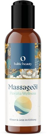 Baltic Beauty Exklusives Massageöl - Floralia Wellness - Hochwertiges Massageöl für erholsame Massagen mit floralen Düften und natürlichen, pflegenden Inhaltsstoffen
