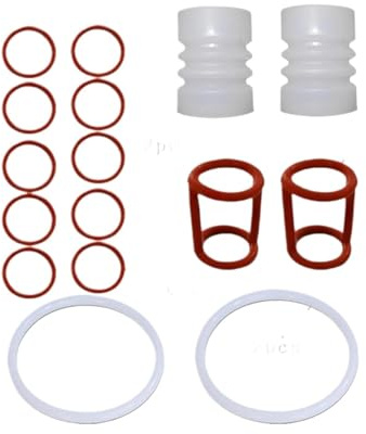 LDIFNNSI Rot und weiß, eine Tüte mit 16 Stück Dichtungsringen, Ersatzteilen, Dichtungen, Gummi-O-Ringen for Softeismaschinen, kompatibel mit BQL