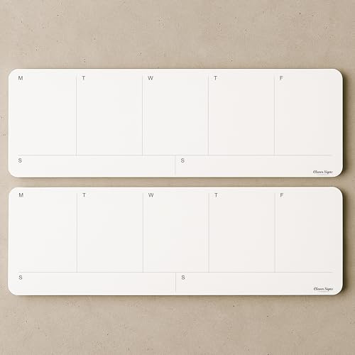 Weekly Planner Pad, Weekly To Do List Notepad, Tear Off Undated Weekly Planner Notepad, 2 Pack, 50 Sheet Each, 4,2 X 11,7, Premium Thick Paper with Cardboard Back Support, Weekly Desk Planner by CLEVER SIGNS