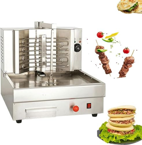 Shawarma Machine Home - Asador vertical de acero inoxidable para Shawarma, asador de pollo, rotación de 360°, máquina automática de kebab