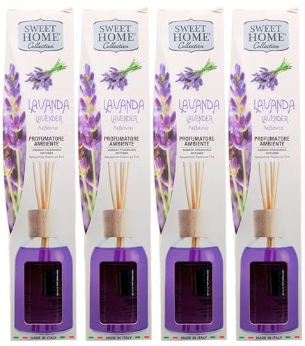 Sweet Home Profumatore Ambiente a Bastoncini -LAVANDA- Il Profumo Che Porta Nella Tua Casa Una Fragranza Unica Leggera Ed Inconfondibile 100ml (4)