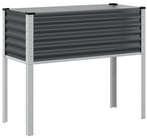 vidaXL Garten-Pflanzgefäß Anthrazit 100 x 45 x 90 cm Stahl