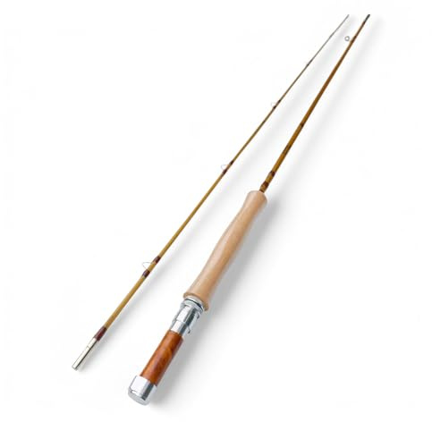 ZHUSROD 5 wt | 2,4 m | 2 pezzi | Canna da pesca in bambù | Dickerson 8013 Taper (solo 1 punta)