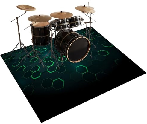 Drum Rug Drum Carpet Drum Mat Drum Rugs 180 x 160 cm Soundproof Blanket For Bass Drum Snare Jazz Drum Kit Shock Electronic Drum Thickened Drum Carpet Professional Non-Slip Rugs Musical Instrument Mat