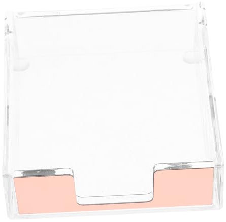 OKUMEYR Notizzettelhalter Transparent Spender Notizblockhalter Memohülle Schreibtischorganizer Memoblockspender Memoblockhalter Bürobedarf Memohalterbox Schreibwarenorganizer