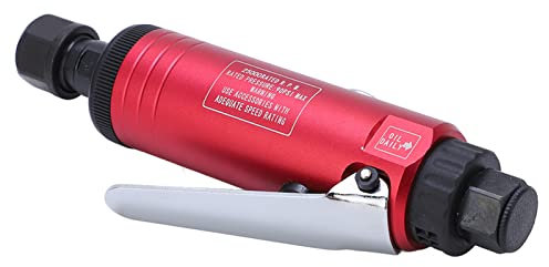 Amoladora Angular, Amoladora Neumática Recta de 25000 Rpm 90 PSI con Amoladora Angular de Pinza de 3 Mm y 6 Mm para Esmerilar, Cortar, Pulir, Reparar Soldadura y Desbarbar