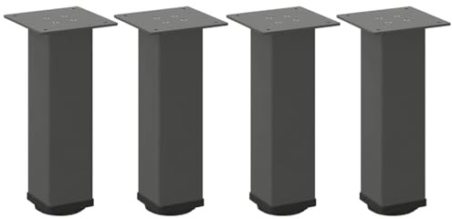 vidaXL Couchtischbeine 4 STK. Anthrazit 42-44 cm Stahl