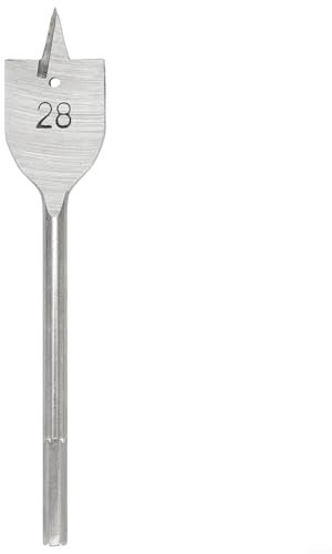 Flat Wood Drill Bit for Timber, HCS Wood Drilling, Precise and Efficient Cutting (28mm)