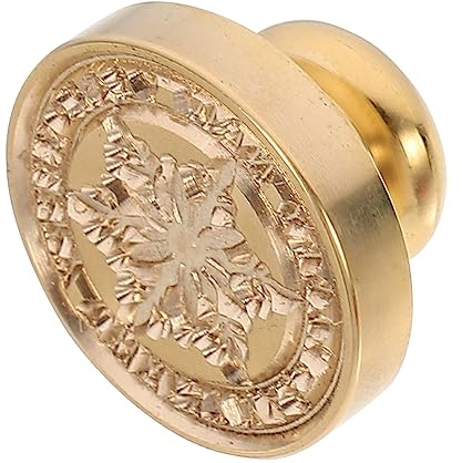 DECORNIJIA Weihnachts Wachssiegel Stempelkopf Retro Design Kreatives Muster Siegelstempel Ohne Griff Für Einladungen Umschläge Geschenk Schmuck