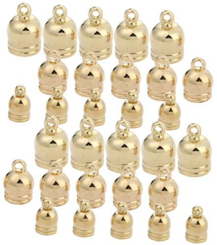 HIAKDOFT 120 Stück Quasten Endkappen Kupferlegierung Mehrfachgrößen 6/8/10mm Kordelenden Für Selbstgemacht Schmuck Basteln Taschen Und Schlüsselanhänger Zubehör