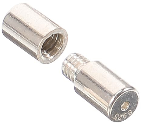 WEKAMOS Barrel Clasps for Sensitive Skin Silver Screw Jewelry Clasps with Secure Fastening for DIY Jewelry Making and Special Occasions