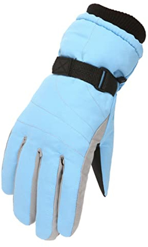 Guanti da sci per bambini, caldi guanti invernali in pile, guanti da sci, antivento, impermeabili, guanti da neve, guanti invernali spessi, per ragazze e ragazzi