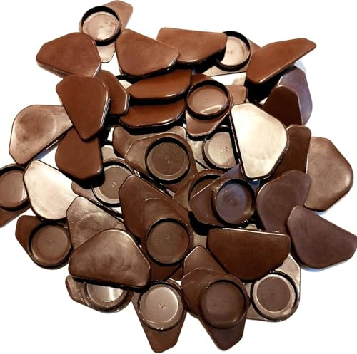 Hardware for You Pack of 26 35mm Winged Hole Covers for Cupboard Hinge Brown