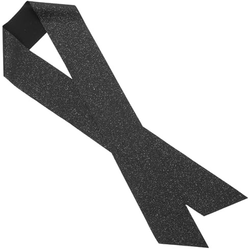 SHINEOFI 6 Piezas Bandas de Purpurina en Blanco para Decoracion Colegio, Fajas de Graduación de Poliéster para Fiestas y Bodas, Accesorio Adecuado para Eventos Escolares