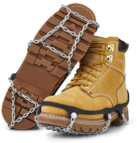 YAKTRAX Chains Heavy Duty Traktion Wandern Cleats, Durable TIG Welded Links, bietet Traktion in EIS & Schnee, schwarz