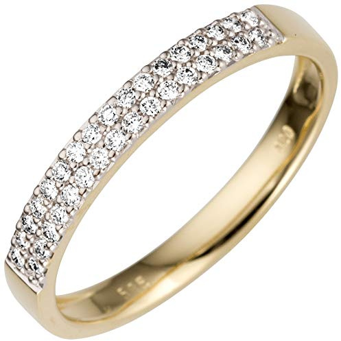 Jobo Damen-Ring aus 14 Karat 585 Gold mit 33 Diamanten