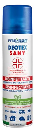 Disinfettante multiuso con presidio medico chirurgico, elimina virus, batteri, lieviti e funghi Deotex Sany 250ml