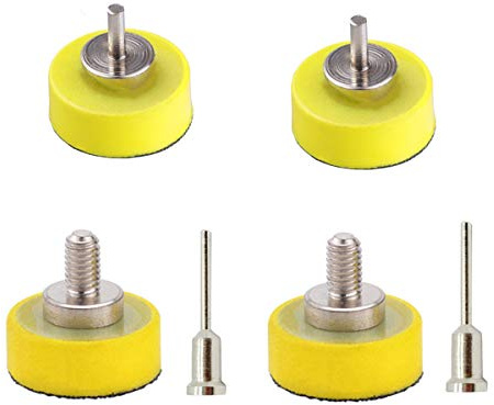 25mm Schleifscheiben Halterungen VÉZAAR Schleifscheiben Trägerplatte Haken und Optik mit Schaftbohrer 2,35mmX10mm, 3mmx10mm, 3mmx30mm, 6mmx30mm 4 Stück
