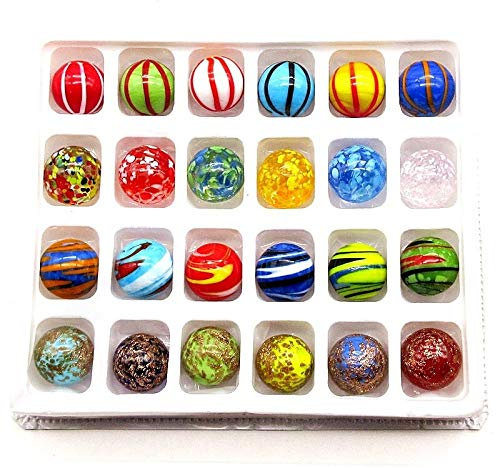 L Main Murano Glass Balles Boules d'ornements Aquarium Jardin Décor Vase rempli Une Boule de Verre remplie (Color : Green, Size : 16mm)