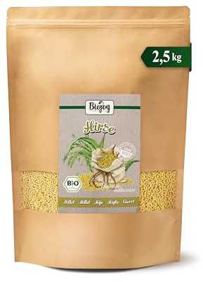 Biojoy BIO-Hirse (2,5 kg), ganzes Korn, Goldhirse ohne Zusätze