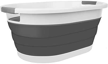ISO TRADE 15371 Faltbarer Wäschekorb aus Silikon, 25 Liter