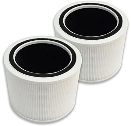 PUREBURG Core 200S-RF - Filtros de repuesto compatibles con el purificador de aire Levoit Core 200s, paquete de 2 H13 HEPA de 4 etapas de filtración de carbón activado, limpieza de aire, polvo, COV,