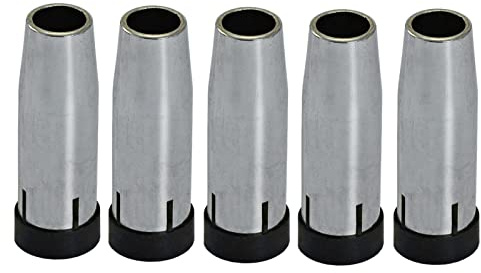 RIVERWELD 24KD MIG konische Gasdüse 145.0080 Messing 5 Stk | Wandstärke 1,5mm für MB24 Co² MAG-Schweißbrenner Verbrauchsteile