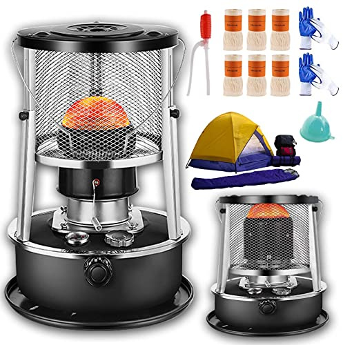DuANgu Camping Heater Kerosene Heaters for Indoor Use Portable Multifunctional Kerosene Stove Heater with Storage Bag, 4.5L Kerosene Stove Heater for Camping Tents Cooking, Easy to Use