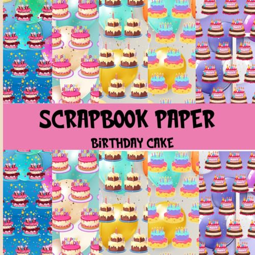 Scrapbook Paper Birthday Cake: Craft Paper Cake Set For Gift Wraping Or Decorations