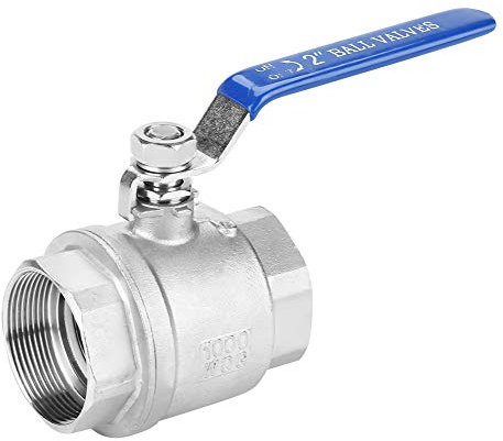 Ball Valve, Stainless Steel Two Piece Full Port Ball Valve 2inch DN50 1000 WOG with Blue Locking Handle
