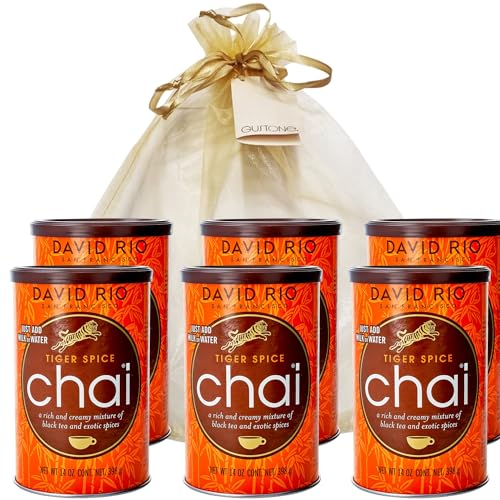 GUSTONE. David Rio Geschenkset Tiger Spice 398g Dosen Chai Latte (6)