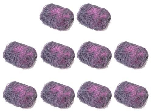 Gatuida 10 Pièces Tampon Éponges à Récurer, Épurateur en Acier pour Vaisselle, en Laine d'acier, Épurateur en Acier Réutilisable pour Grilles De Gril, Casseroles, Poêles, Nettoyage Difficile
