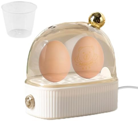 Renywosi Electric Egg Boiler | 220V 120W Egg Maker Machine, Rapid Egg Cooker Poacher, Electric Egg Cooker Small, Egg Steamer Makes With 2 Egg Capacity, Safety Electric Poacher For Home Kitchen