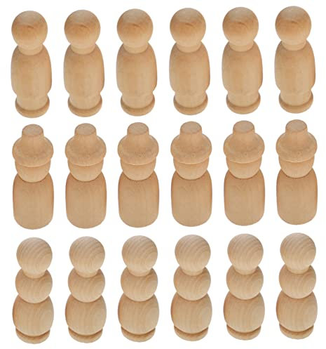 TEHAUX 30stücke Teilige Puppen Zum Handbemalen Als Unfertige Figuren Steckpuppen Aus Unfertigem Holz Für Malen Und Dekoration Im Schlafzimmer Wohnzimmer Oder Kinderzimmer