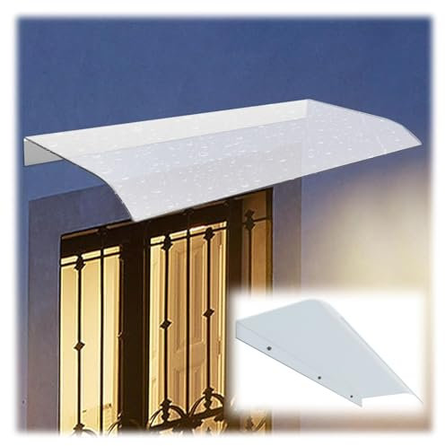 Window Awning Canopy With Rain Snow Sunlight UV Protection, Thicken Rain Shelter Cover, Sun Shelter, Polycarbonate Sheet For Front Door Porch Patio Roof(50x50cm)